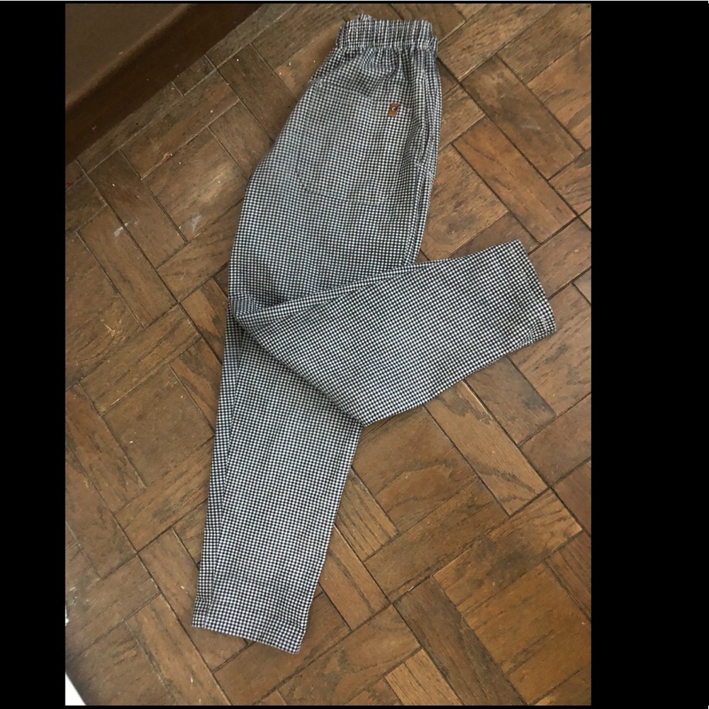 Black and white gingham patter pants